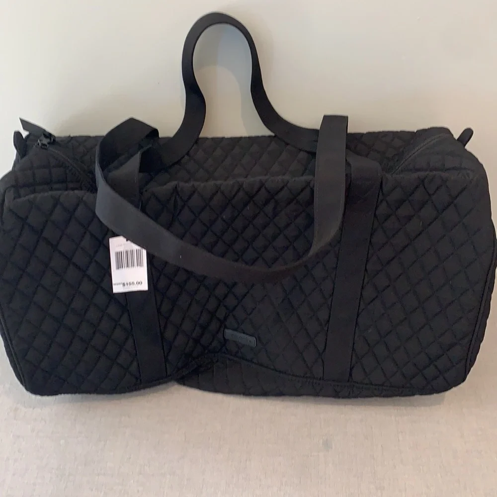 NWT Vera Bradley large traveler duffel bag classic black - Picture 3 of 9